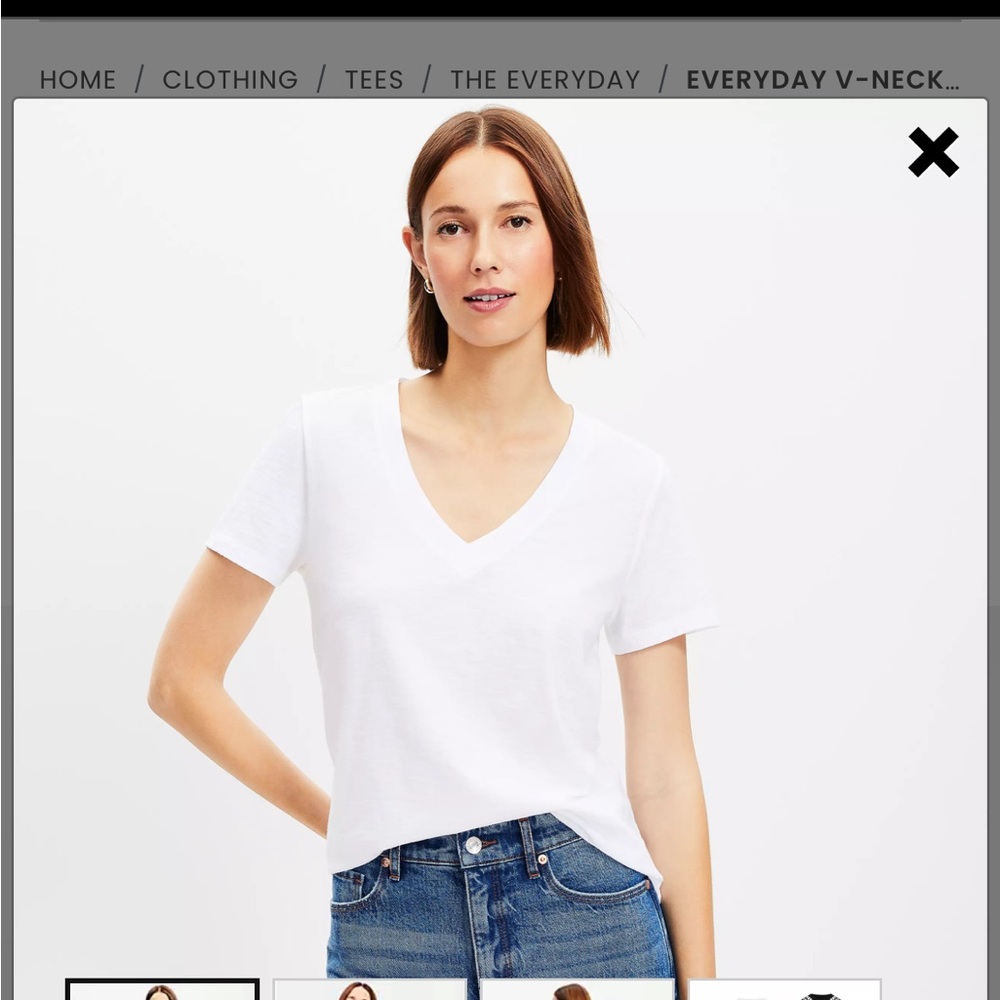 LOFT Everyday V neck tee